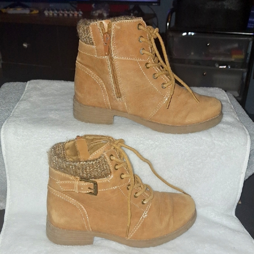 ThereAbouts Girls Tan Ankle Boots